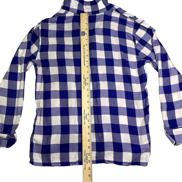 J Crew Flannel Shirt Womens Small Plaid Button Up Fall Layers Staple Capsule - Picture 7 of 8